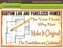 Tablet Screenshot of lincolnlogs.com